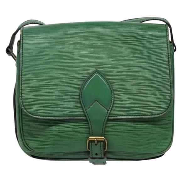LOUIS VUITTON Epi Cartouchiere MM Shoulder Bag Green M52244 LV Auth bs28612 - Picture 13 of 16